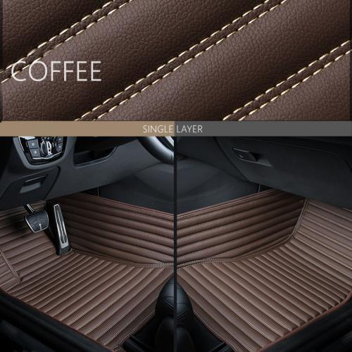 Stripe Leather Car Mats  